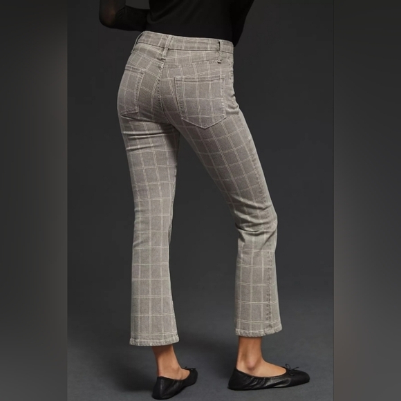 FRAME Le Crop Mini Boot In Windowpane Plaid Jeans 24 FALL STAPLE! - Picture 4 of 9